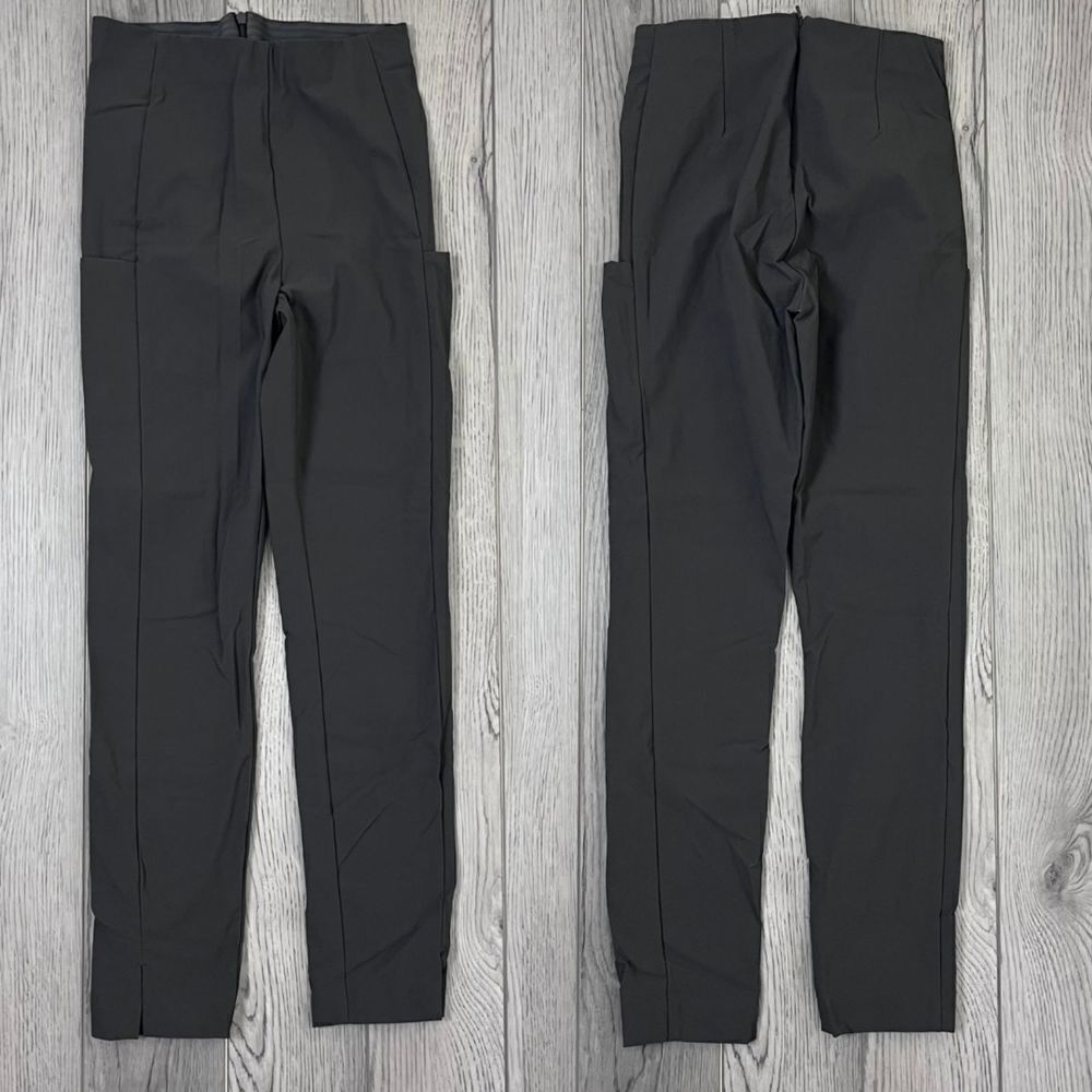 Athleta Wander Size 0 Gray High Rise Slim Skinny Leg Ankle Pocket Office Pants